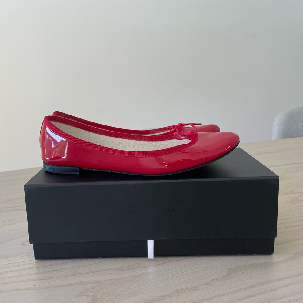 Repetto Cendrillon Ballet Flats Red Patent size 39
